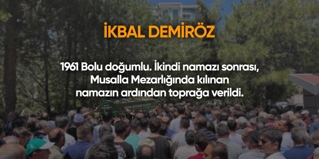 Konya'da bugün vefat edenler | 7 Aralık 2024 10